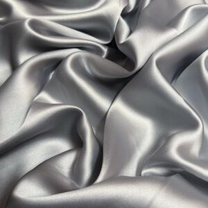 Silver 100% Silk Queen Bed Set